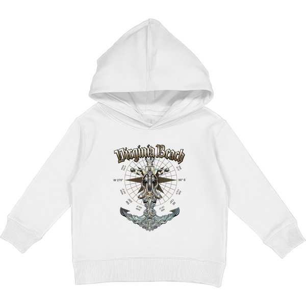 Virginia Beach Anchor Nautical Sailing Boat Summer Kids Pullover Hoodies-image