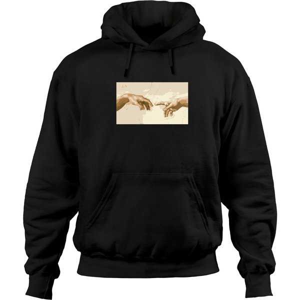 Creation Of Adam Michelangelo Art History Hoodies-image