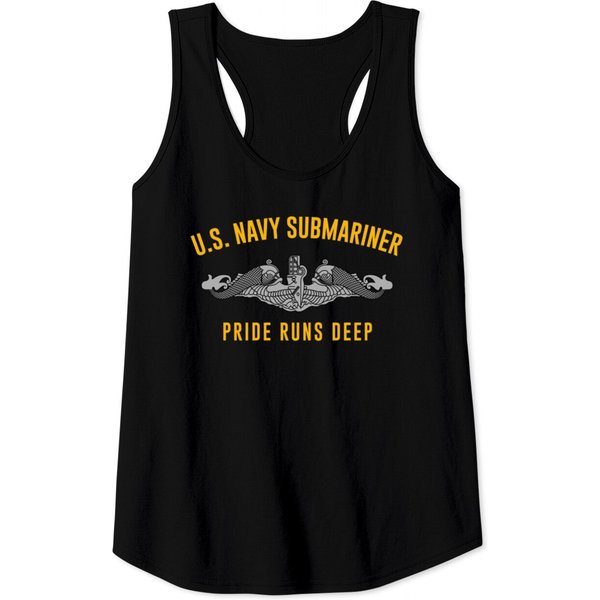 Us Navy Sub Veteran Submariner Pride Runs Deep Tank Tops-image