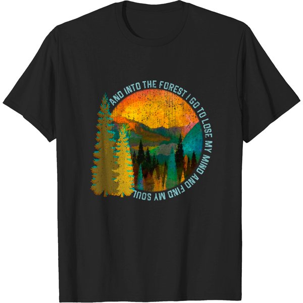 Into The Forest I Go Hiking Shirt Nature Lover Ca T-Shirt-image