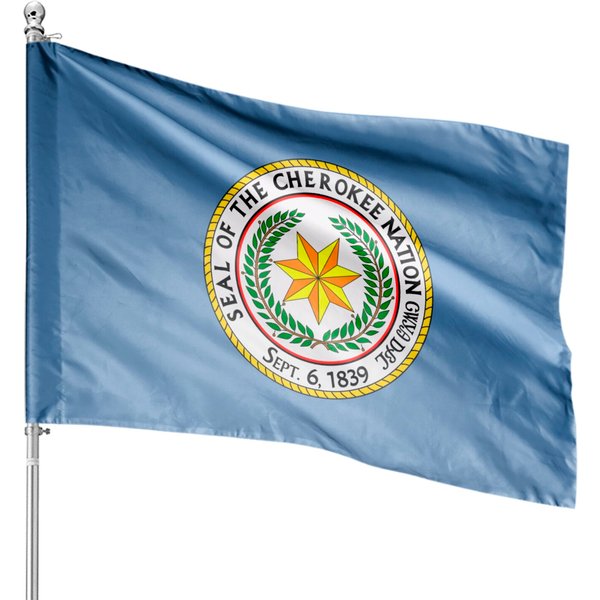 Great Seal Of The Cherokee Nation House Flags-image