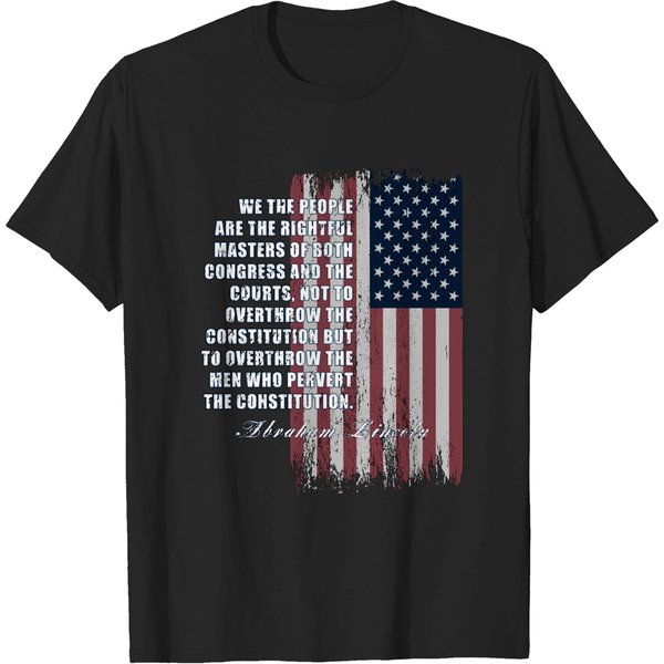 Patriotic Flag Abraham Lincoln Quote Congress Cons T-Shirt-image