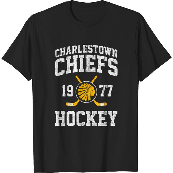 Charlestown Chiefs Hockey - Slapshot - T-Shirt-image