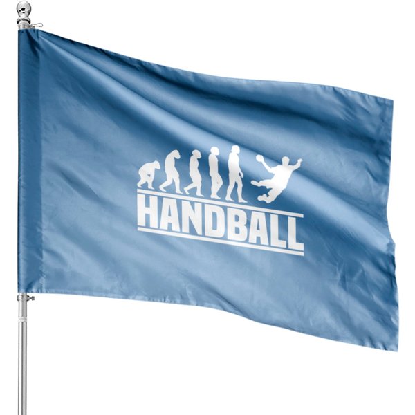Handball Evolution Game Handball Player Gift House Flags-image