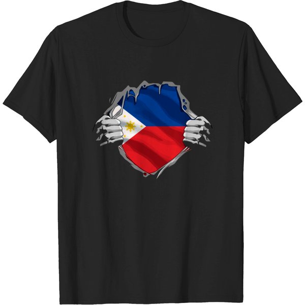 Super Filipino Heritage Philippines Roots Flag Gif T-Shirt-image