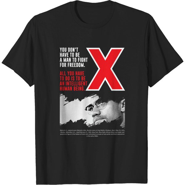 Malcolm X Quote - Malcolm X Quote - T-Shirt-image