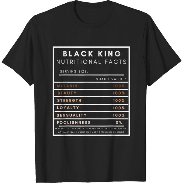 Black King Nutritional Facts Shirt Black History Month T-Shirt-image