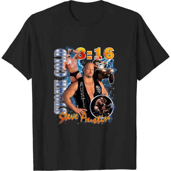 Vintage Style Black Stone Cold Steve Austin T-Shirt, Stone Cold Steve Austin Shirt-image