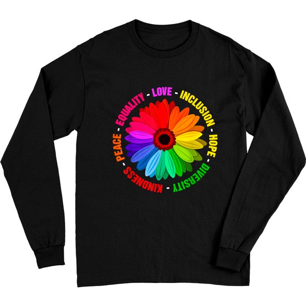 Kindness Peace Equality Love Inclusion Hope Diversity Long Sleeves-image
