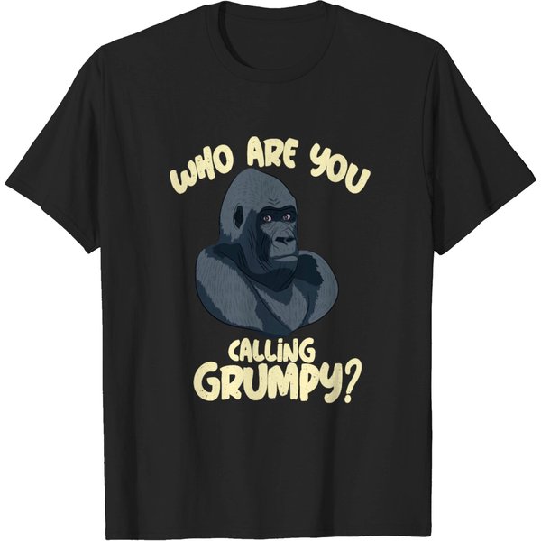 Grumpy Gorilla Monkey Fear Angry Angry Strong T-Shirt-image