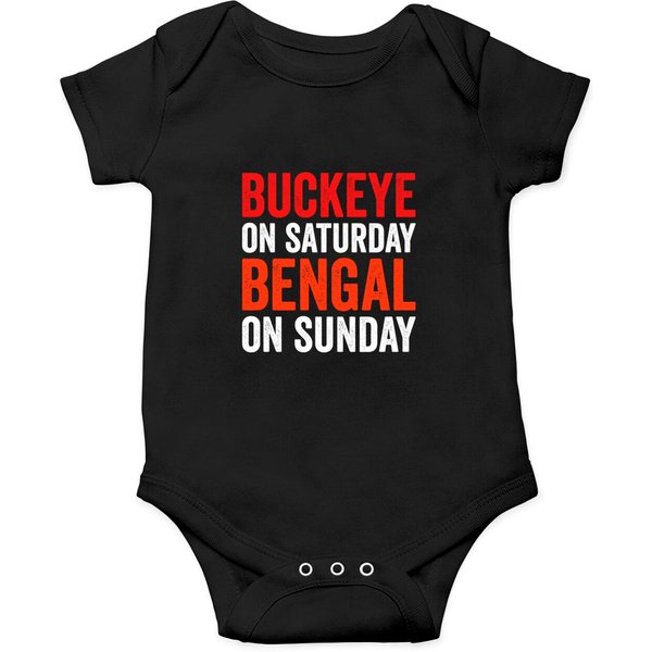Buckeye On Saturday, Bengal On Sunday Onesie-image