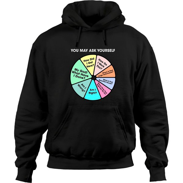 You May Ask Yourself - Once In A Lifetime Pie Chart - Talking Heads - Hoodies