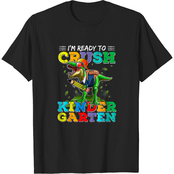 I'm Ready To Crush Kindergarten Dinosaur Back To School Kids T-Shirt-image