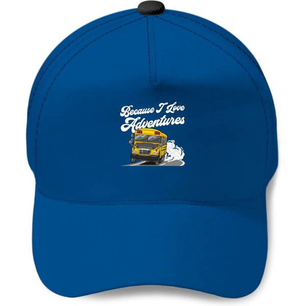 School Bus Driver Driving Yellow Bus Baseball Caps-image
