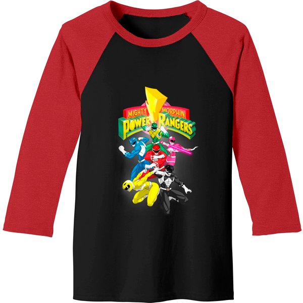 Power Rangers - Classic Team - Power Rangers - Baseball Tees-image
