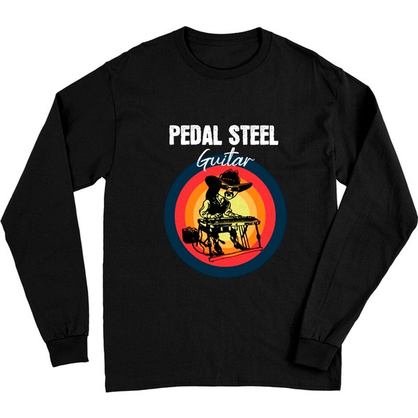 Vintage Pedal Steel Guitar Player Musician Long Sleeves-image