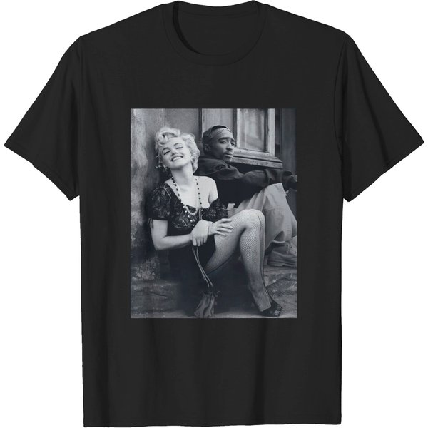 Trendy Marilyn Monroe & 2Pac Logo Tee - Iconic Graphic T-Shirt-image