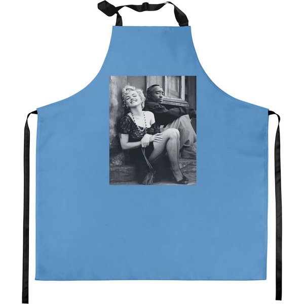 Marilyn Monroe And 2Pac Logo Kitchen Aprons-image