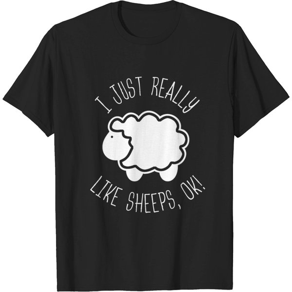I Just Really Like Sheeps, Ok! Gift For Lamb Lover T-Shirt-image