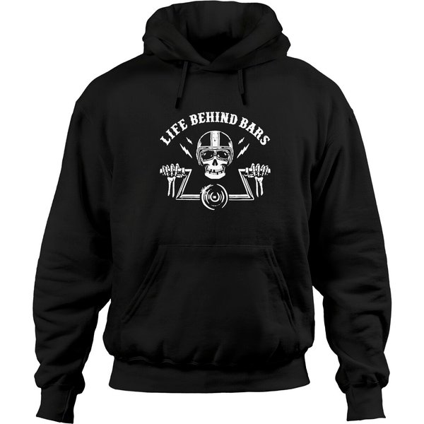 Motorcycle Life Behind Bars Cool Motorcycle Hoodies-image