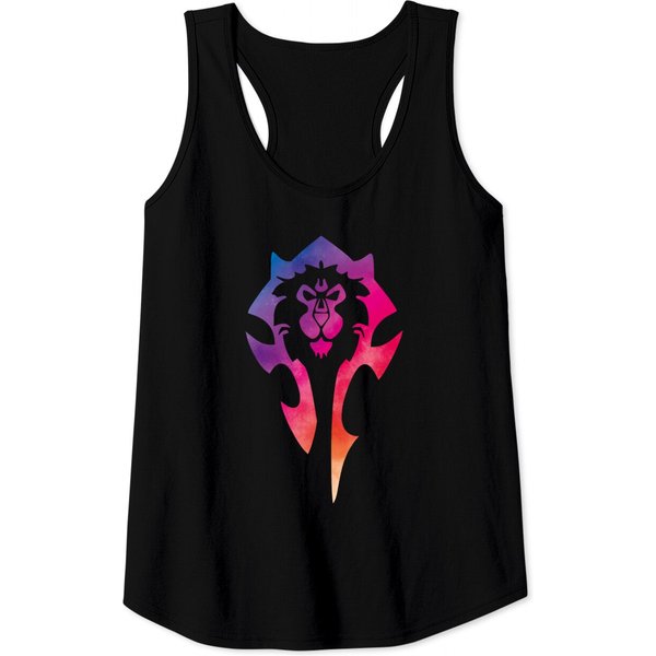 Colourful Alliance Horde Bi-Factional Logo - Wow Alliance Horde - Tank Tops-image
