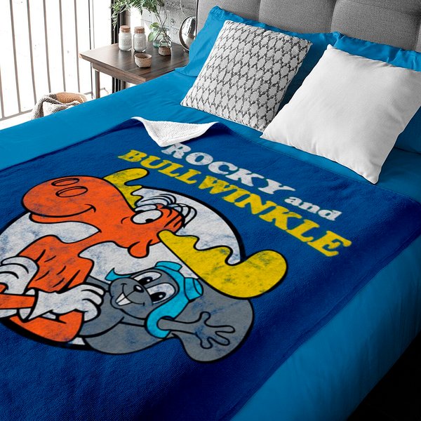 Rocky And Bullwinkle Vintage - Bullwinkle - Baby Blankets