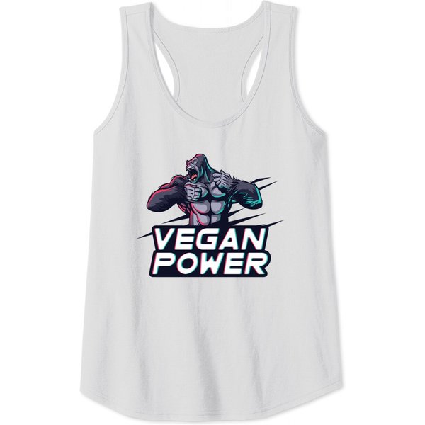 Vegan Power Gorilla Strong Strength Raw Plant Gym Workout Tank Top-image