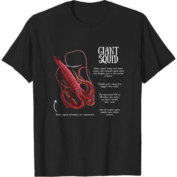 Animal Facts - Giant Squid - Squid - T-Shirt-image