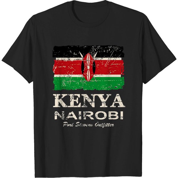 Kenya Flag - Vintage Look T-Shirt-image