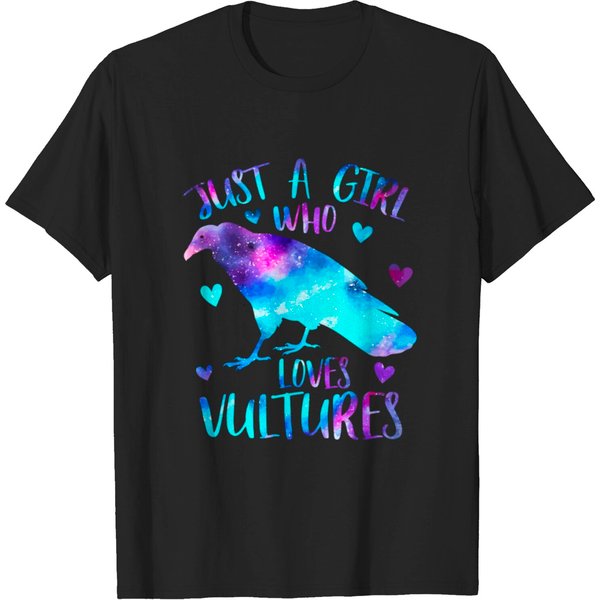 Just A Girl Who Loves Vultures Galaxy Vulture Love T-Shirt-image