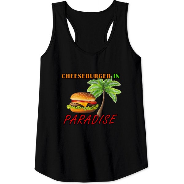 Cheeseburger In Paradise Tank Tops-image