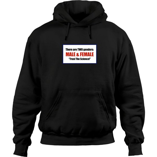 There Are Two Genders: Male & Female. Hoodies-image