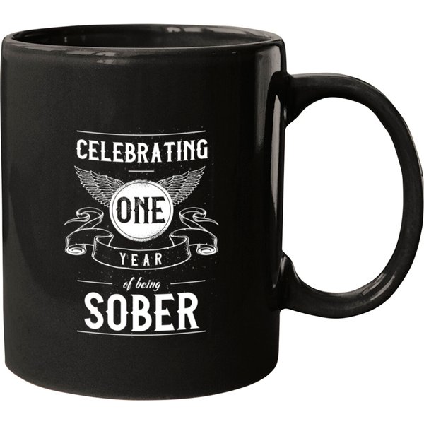 Sobriety Recovery Anniversary 1 One Year Sober Bir Mugs