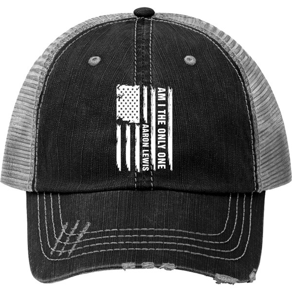 Am I The Only One Aaron Lewis Usa Flag Print Trucker Hats-image