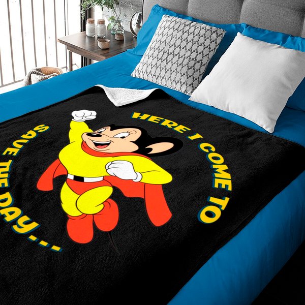Mighty Mouse Here I Come To Save The Day Classic Baby Blankets-image