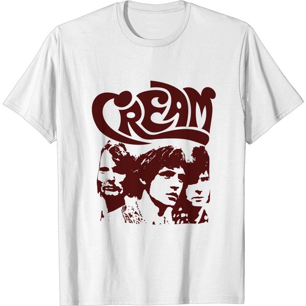Cream Clapton Baker Bruce Rock Music Beige T Shirt-image