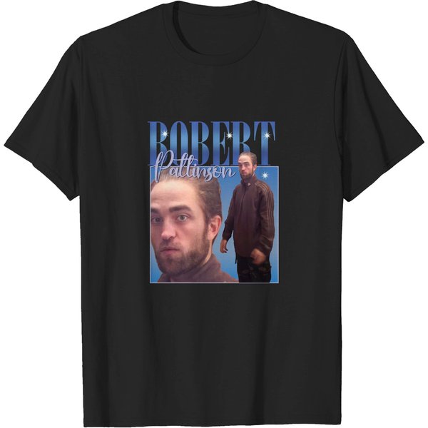 Robert Pattinson Standing Meme T Shirt Men Pre-Shrunk Cotton Tee Tops Rob Tshirts-image