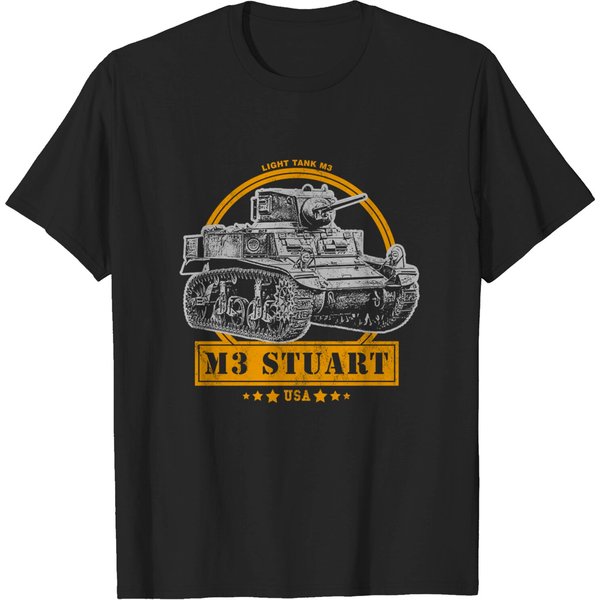 M3 Stuart Ww2 Light Tank - Ww2 Tanks - T-Shirt-image