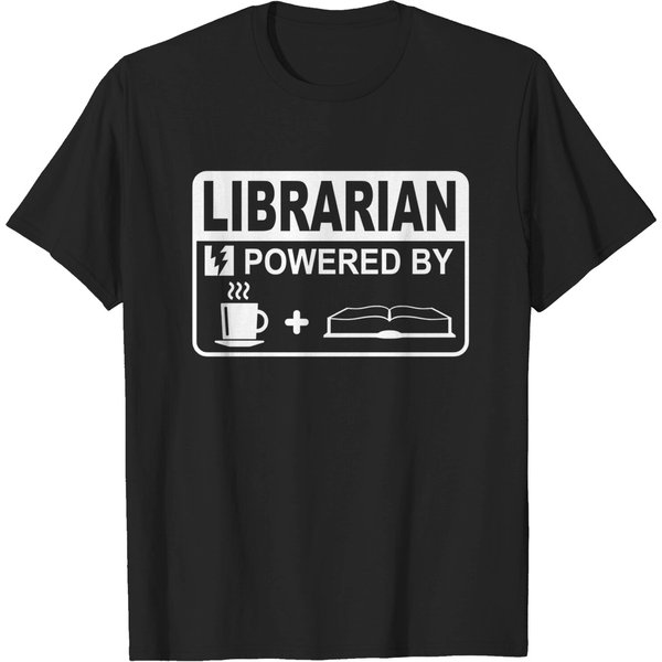 Librarian Powered By Books | Dopeyart - Librarian Design - T-Shirt-image
