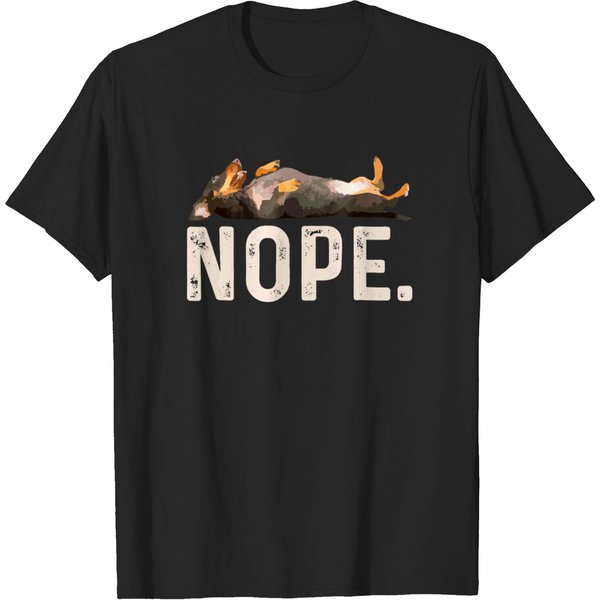 Nope Lazy Dachshund T-Shirt-image