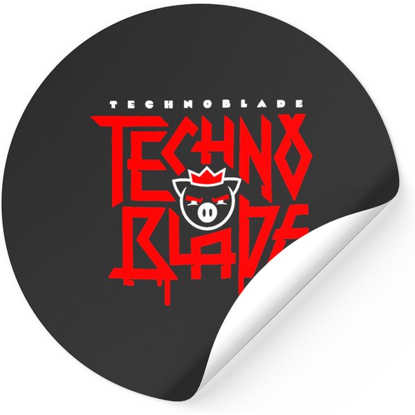Technoblade Logo Red Classic Stickers-image