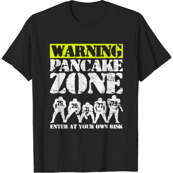 Pancake Zone Funny Offensive Line Football Lineman T-Shirt-image
