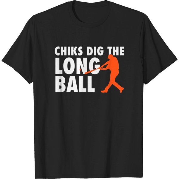 Chicks Dig The Long Ball - Baseball - Baseball - T-Shirt-image