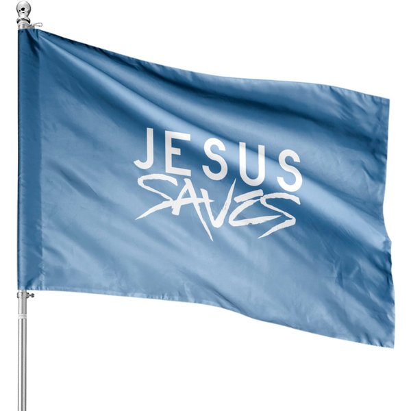 Jesus Saves - Christian House Flags-image