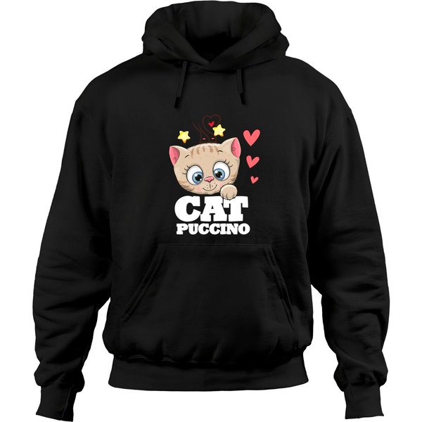 Catpuccino Hoodie Funny Coffee