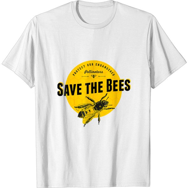 Save The Bees Save Our Endangered Pollinators T-Shirt-image