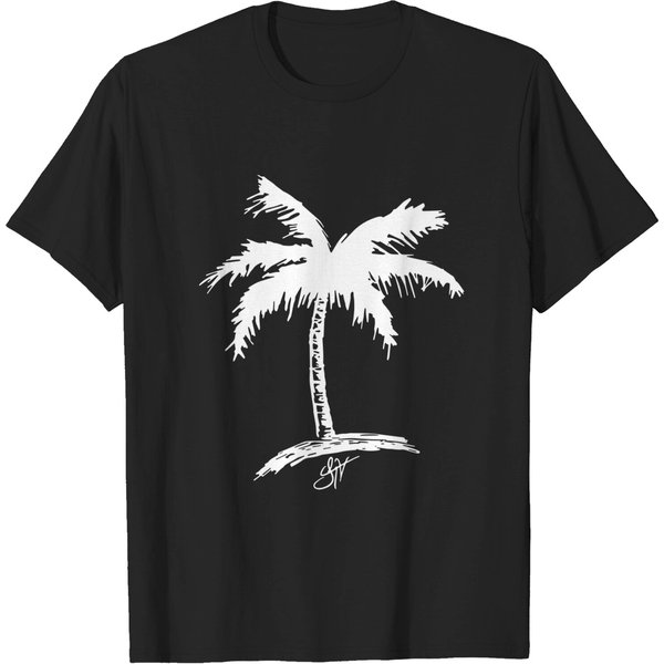 Pocket - Jhoni The Voice &Quot;Og Palm Pocket White&Quot; Tee - Palm Tree - T-Shirt-image