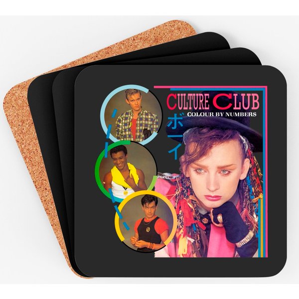 Vintage Boy George 80S Bootleg Culture Club Coasters-image