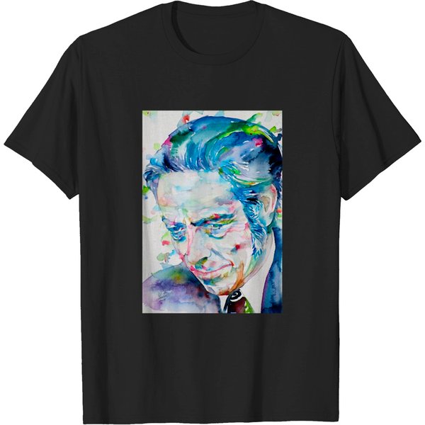 Alan Watts T Shirtalan Watts Watercolor Portrait T-Shirt-image