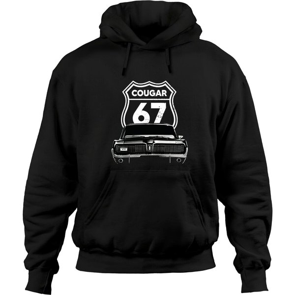 1967 Mercury Cougar Front Grill View With Highway Hoodies-image